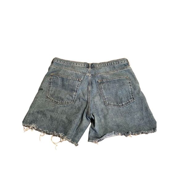 Everlane Women's Relaxed Denim Shorts Blue Size 33 Frayed Hem - Picture 9 of 9